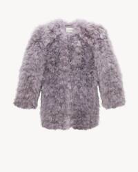 feather coat in marabou