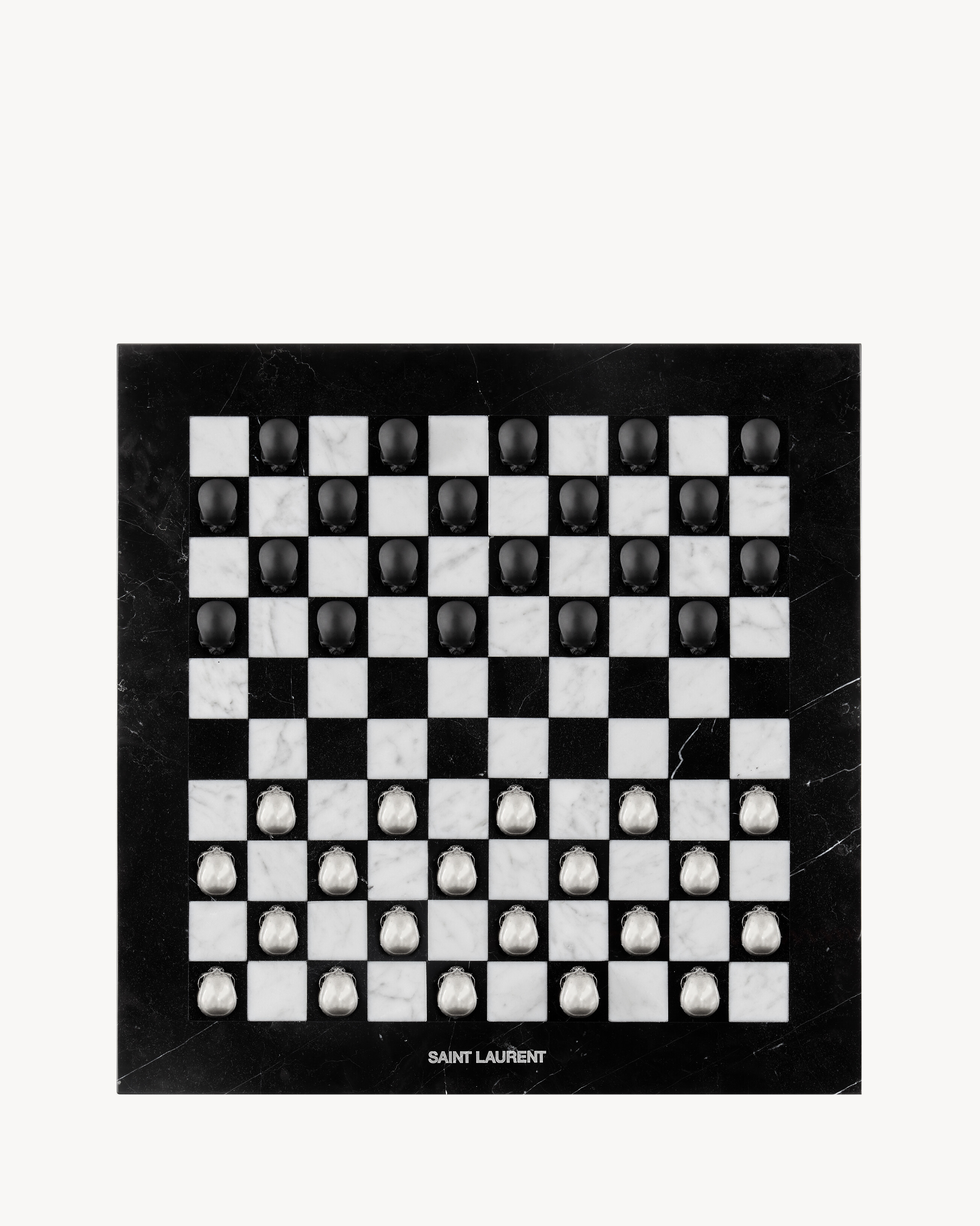 Jeu De Dames En Marbre 38 Cm – Pièces Océan Et Noir, Fait Main, Pour 2 Joueurs, Décoration élégante - 6