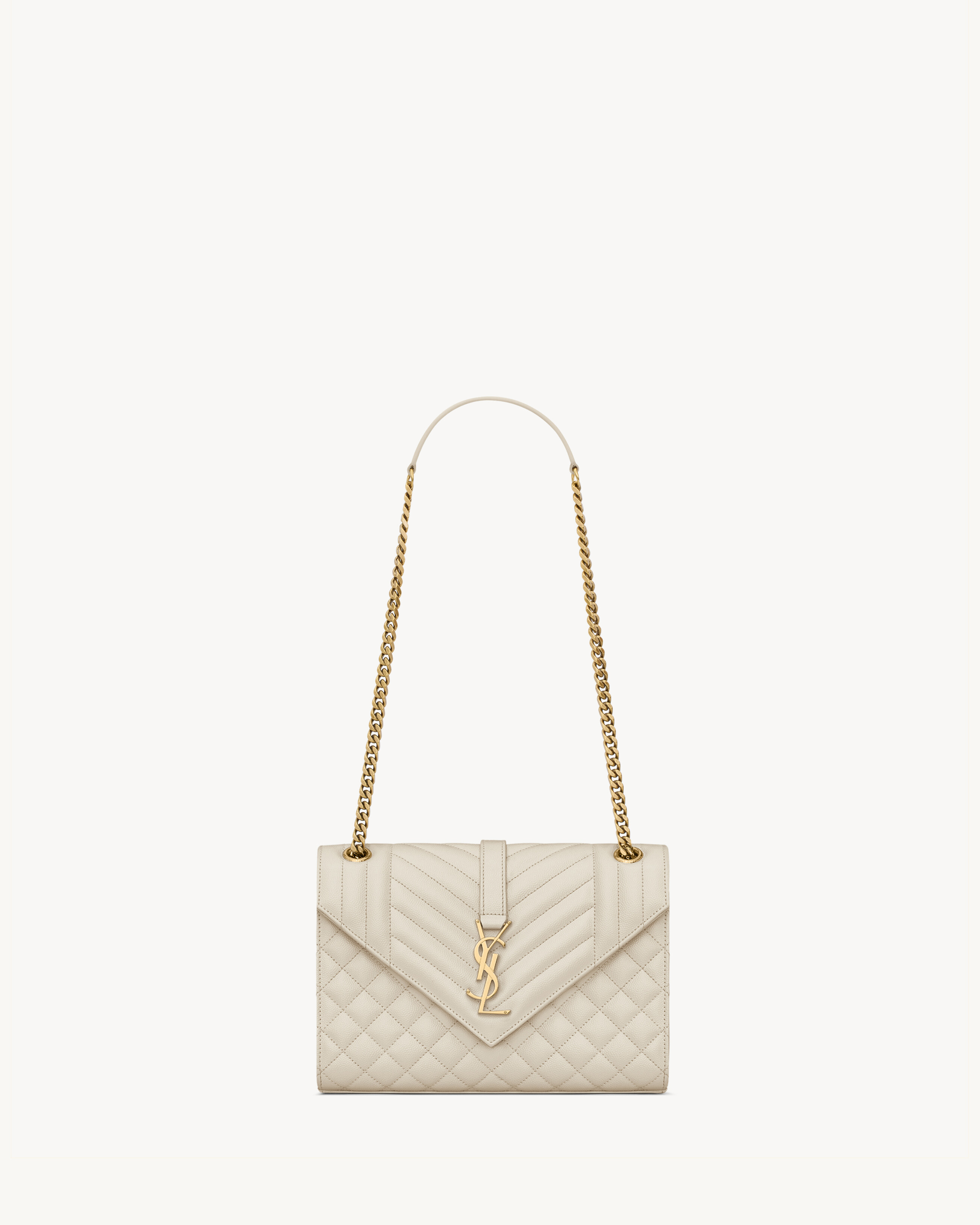 ENVELOPE MEDIUM IN QUILTED GRAIN DE POUDRE EMBOSSED LEATHER