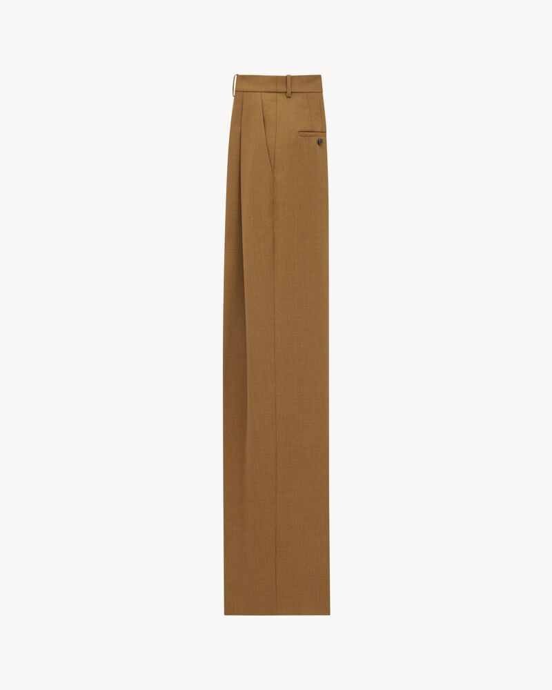 wide-leg pants in wool chiné