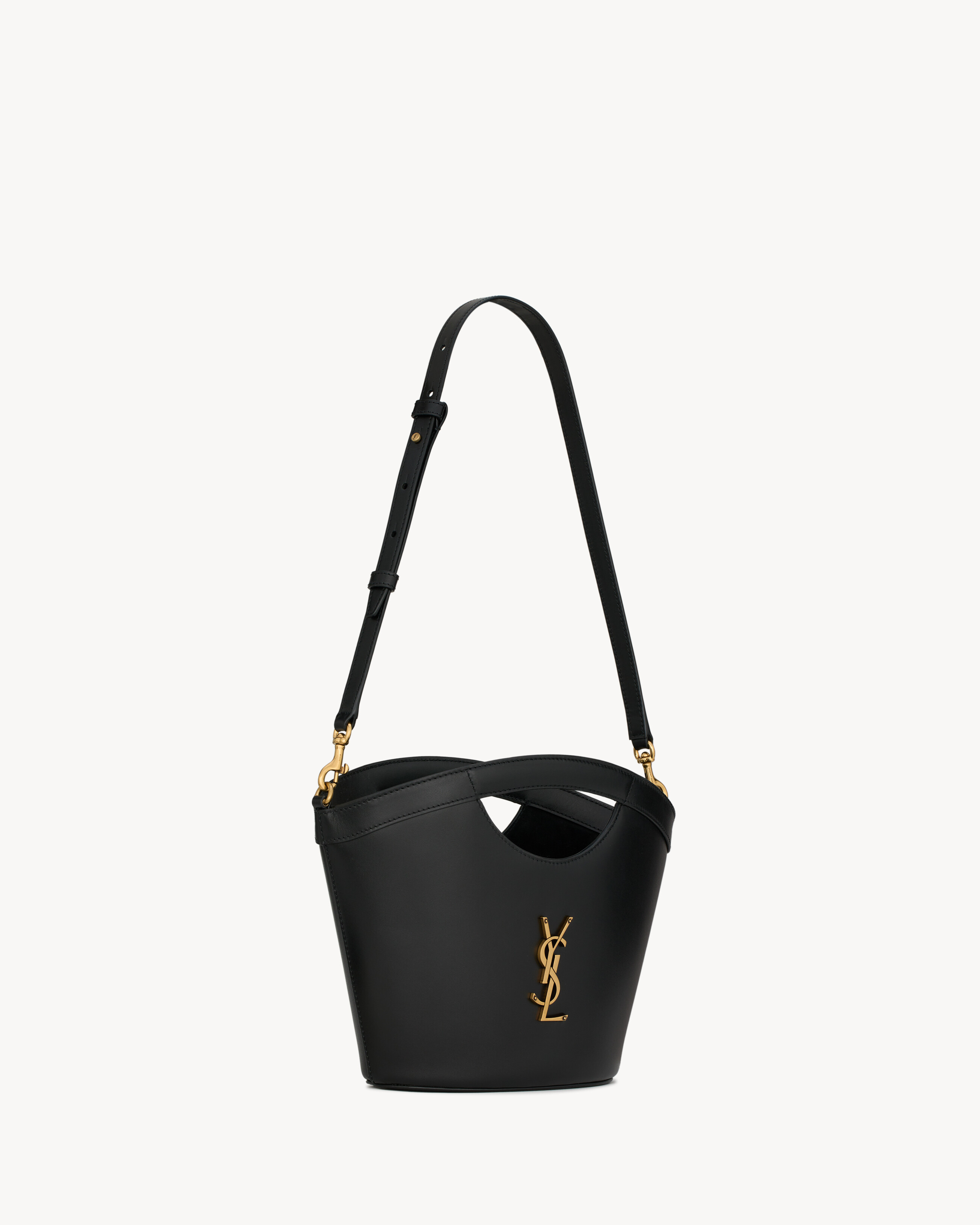 Celia mini tote in smooth leather in Black Saint Laurent YSL EN-MY