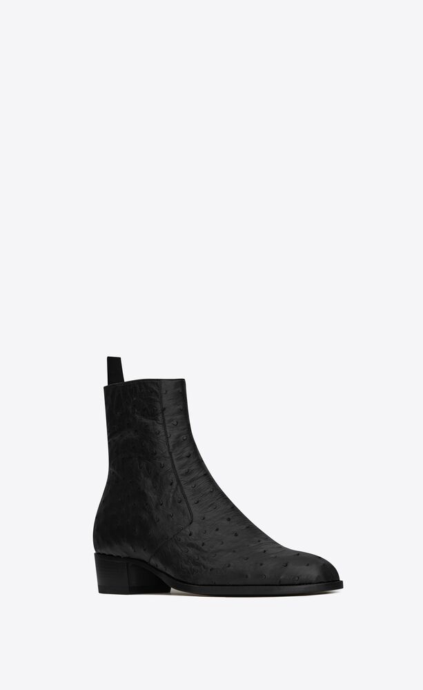 WYATT boots in ostrich | Saint Laurent 