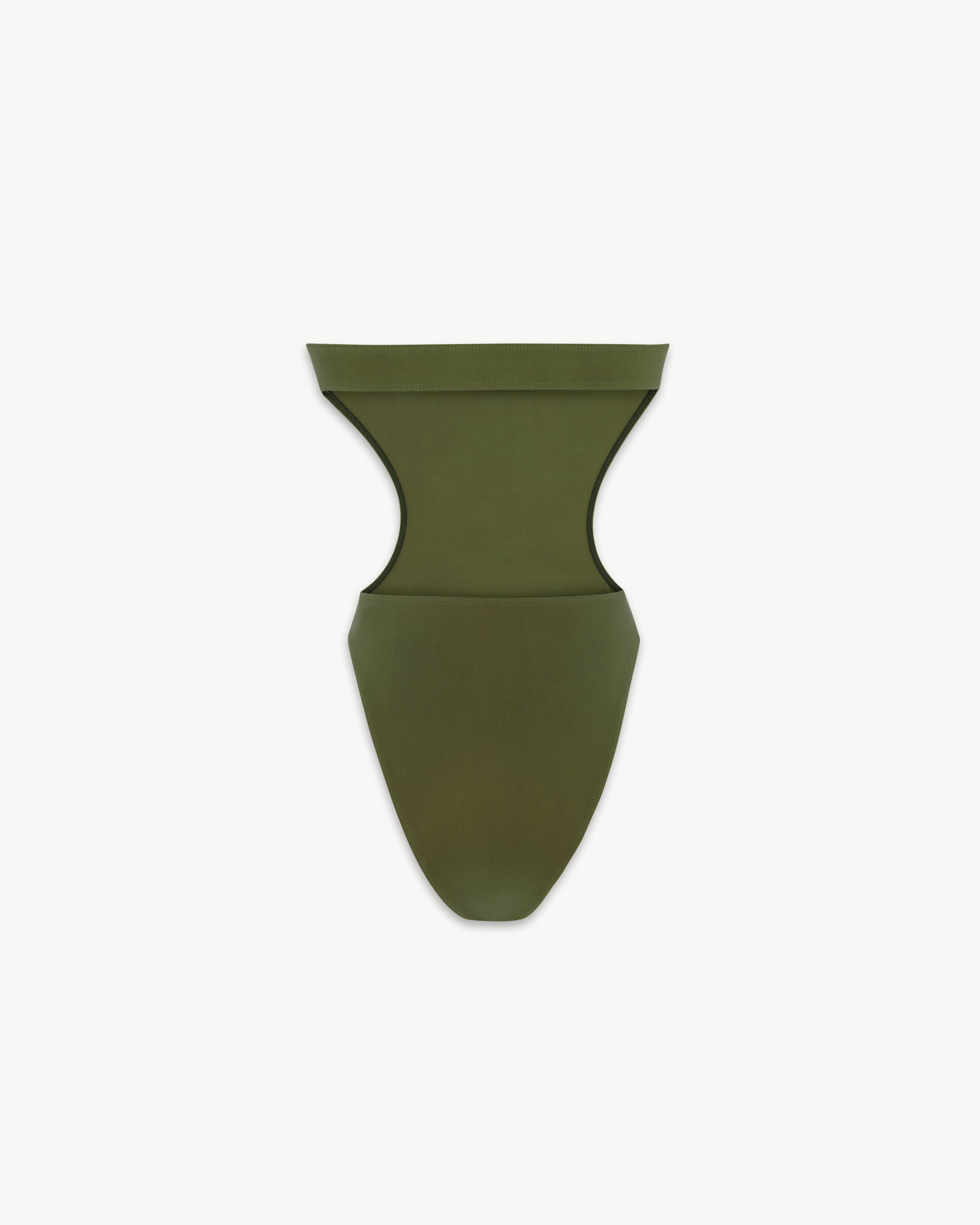 strapless cut-out swimsuit