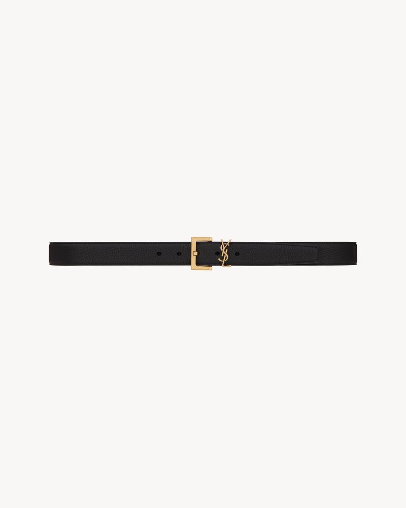 cassandre belt with square buckle in grained leather