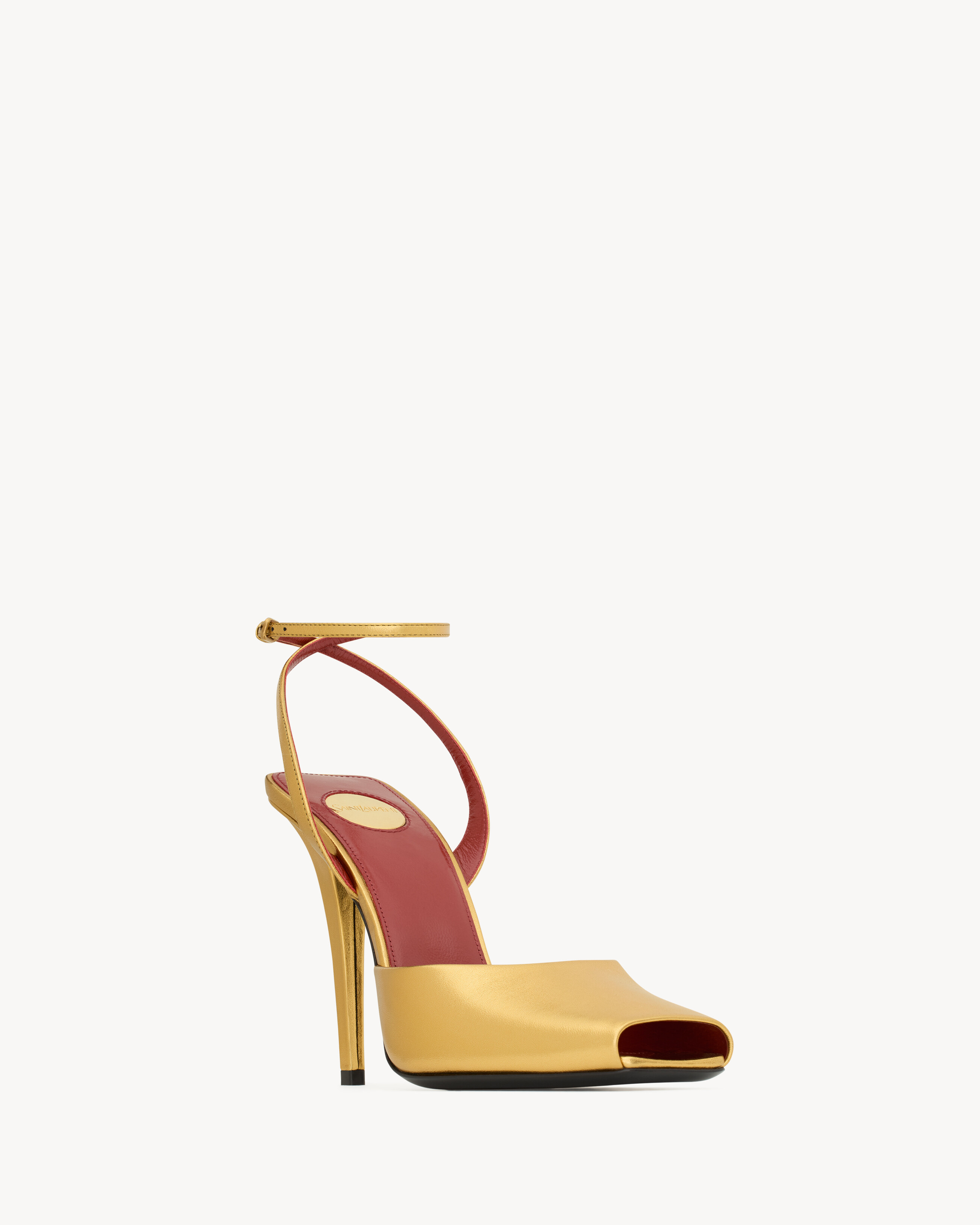 LA SCANDALE sandals in metallic leather
