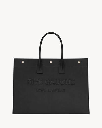 RIVE GAUCHE large tote bag in printed canvas and leather, Saint Laurent