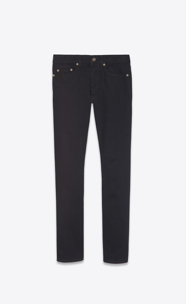Black Jeans Mens Edgar + Ash Distressed 5 Pocket Slim Fit Denim sits below  waist | eBay
