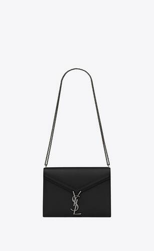 cassandra monogram clasp bag in grain de poudre embossed leather