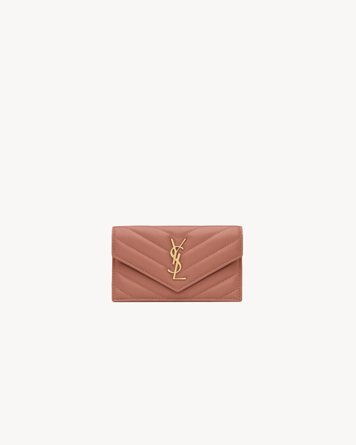 CASSANDRE FRAGMENTS flap card case in lambskin Saint Laurent YSL