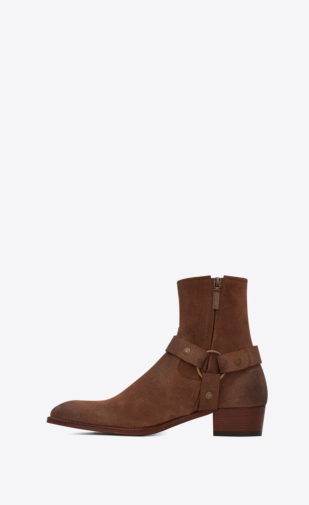 saint laurent wyatt harness suede