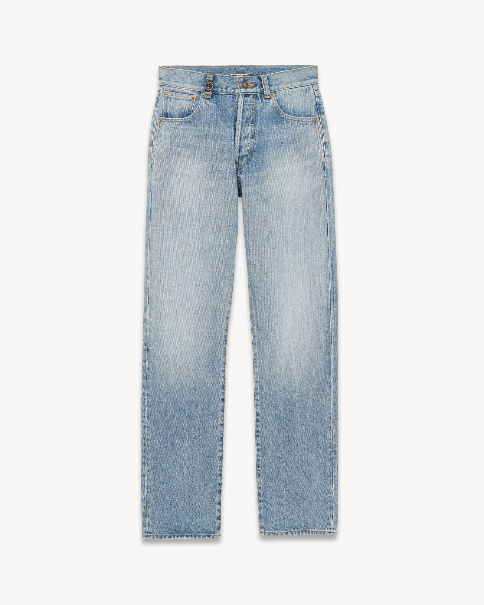 Cassandre Jeans in Hawaii Blue Denim Saint Laurent YSL