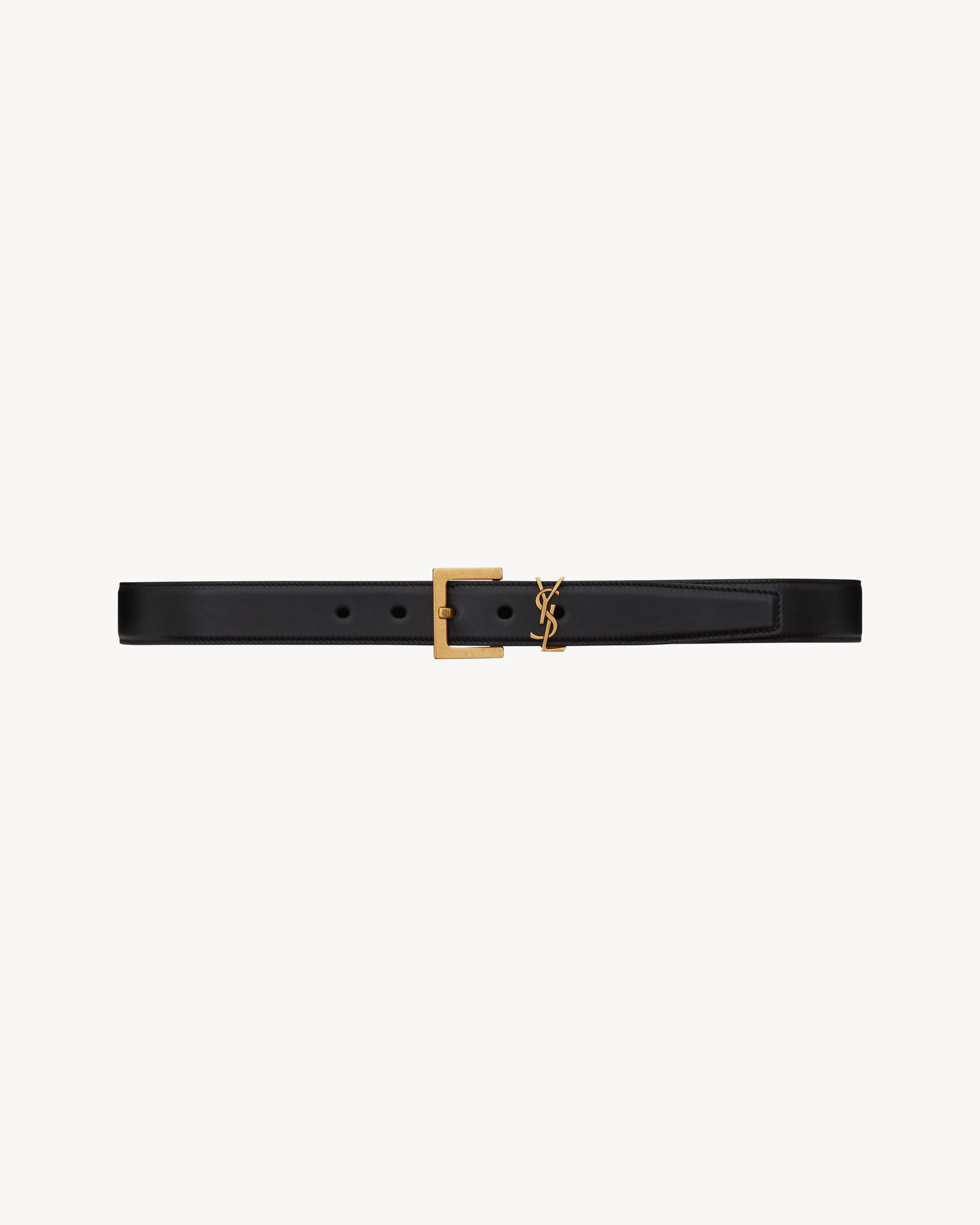 Cassandre Belt with square buckle in smooth leather | Saint Laurent ...