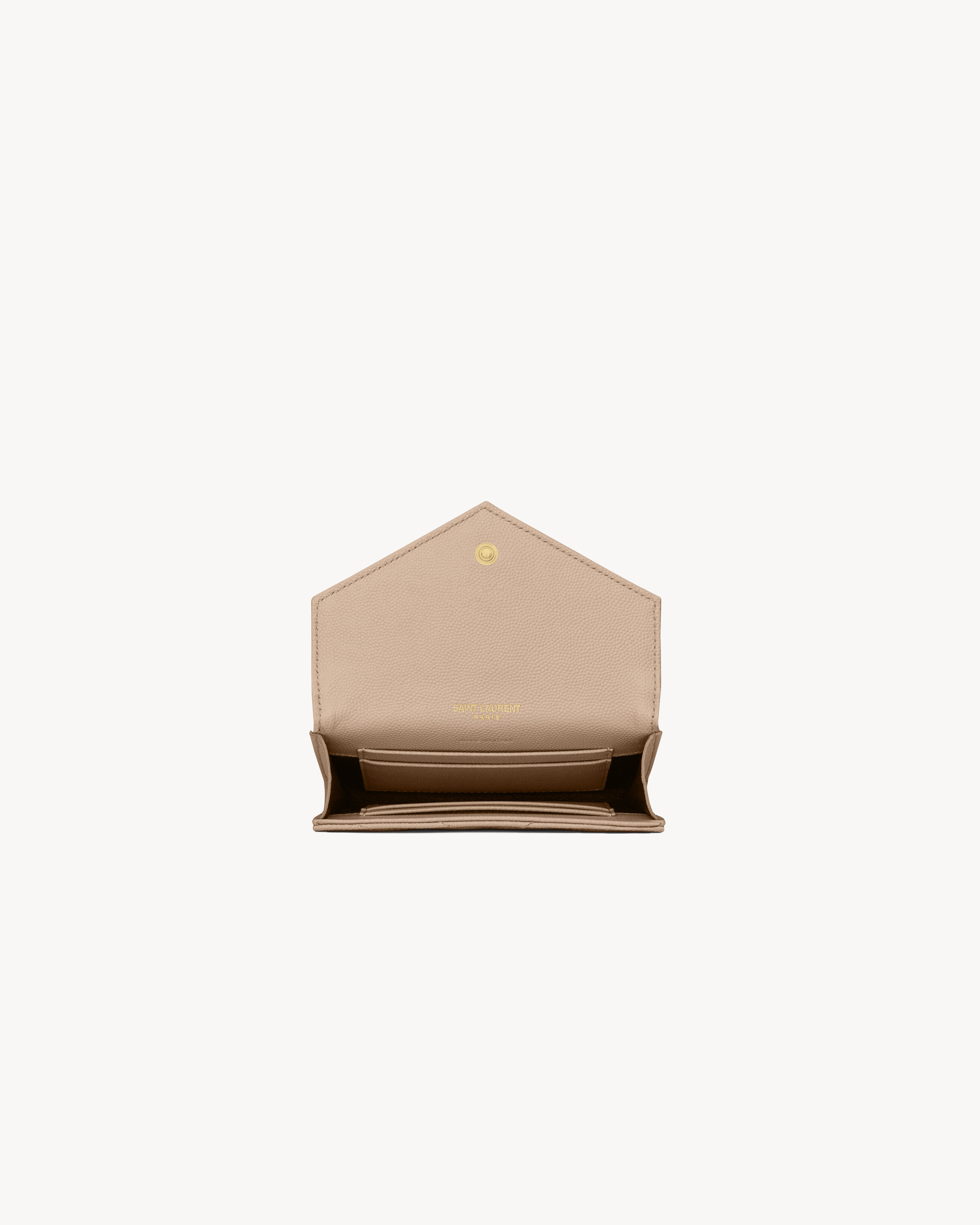 CASSANDRE MATELASSÉ SMALL ENVELOPE WALLET IN GRAIN DE POUDRE LEATHER