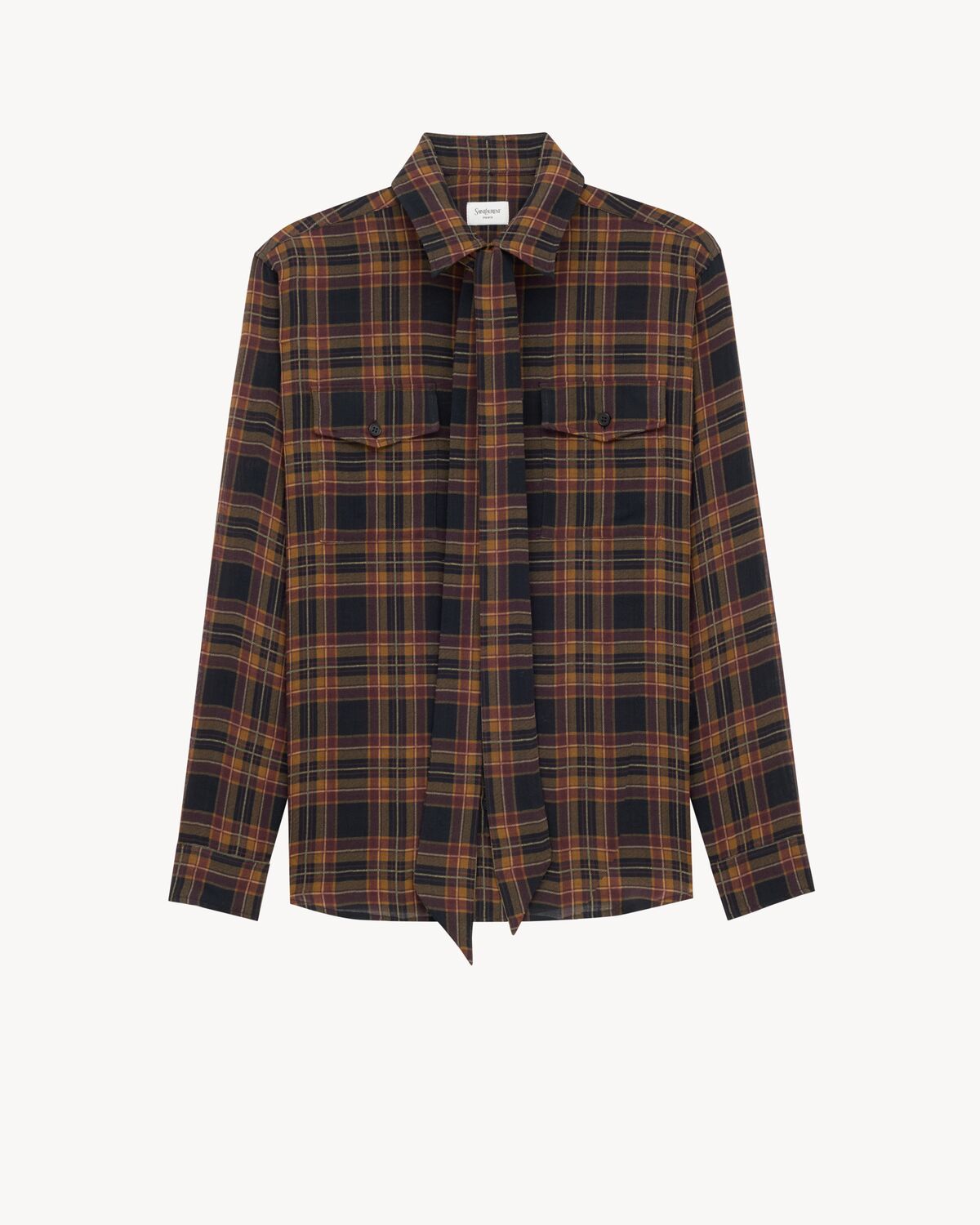 cassandre lavallière shirt in wool tartan
