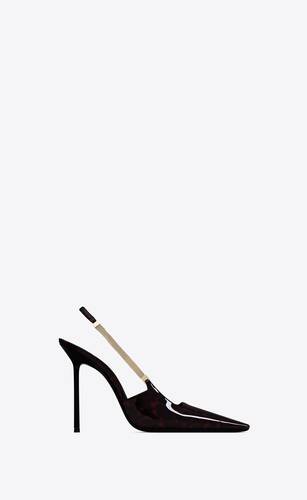 blake slingback pumps in in tortoiseshell patent leather