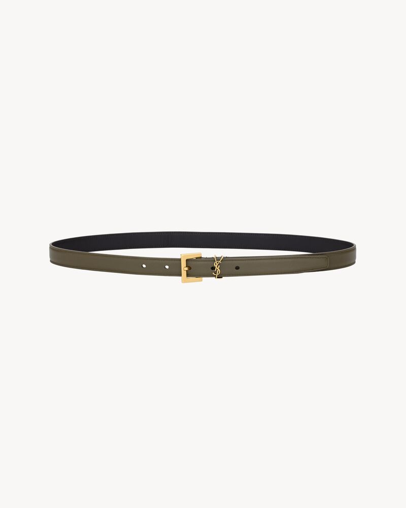 CASSANDRE thin belt in smooth leather