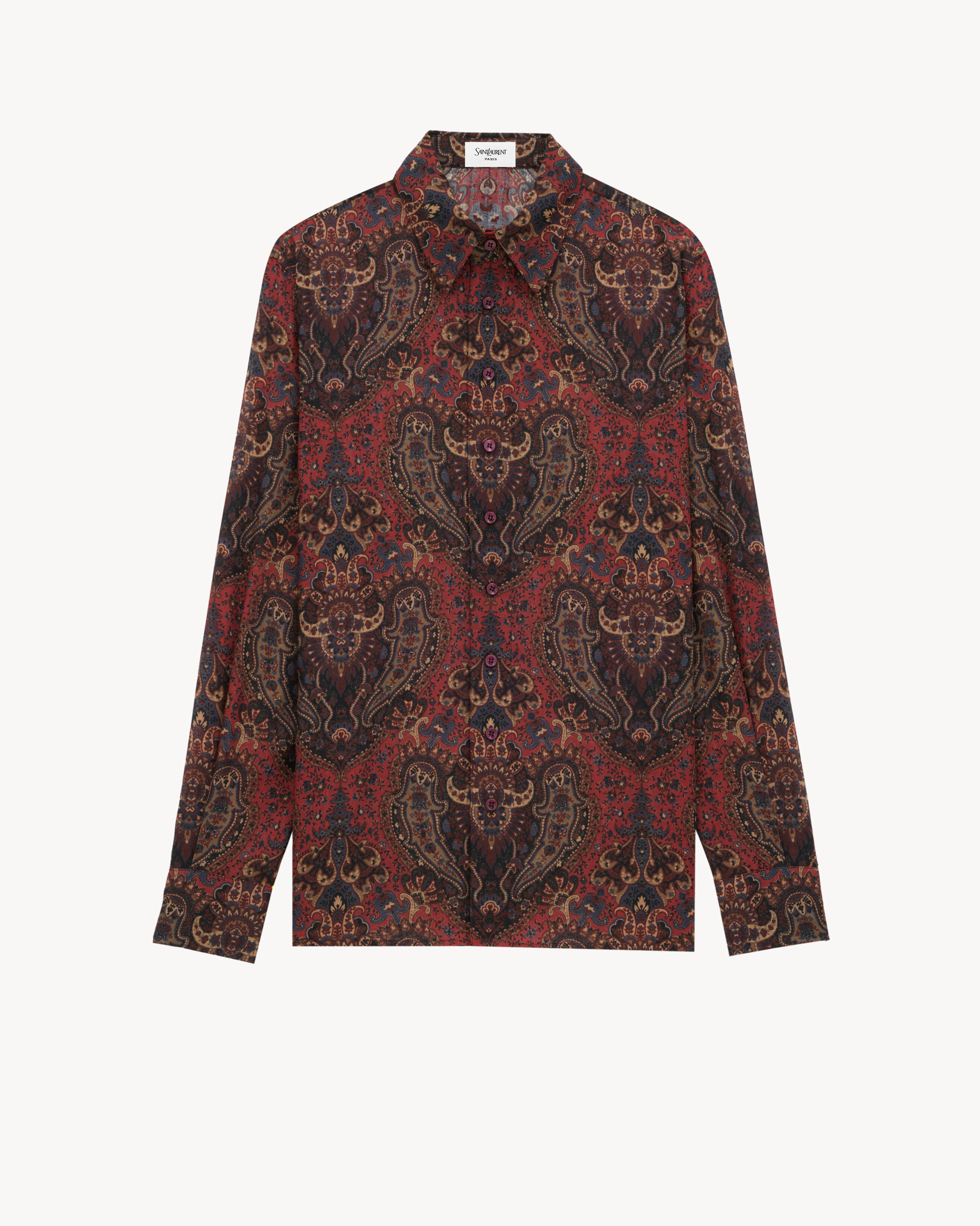 shirt in paisley wool