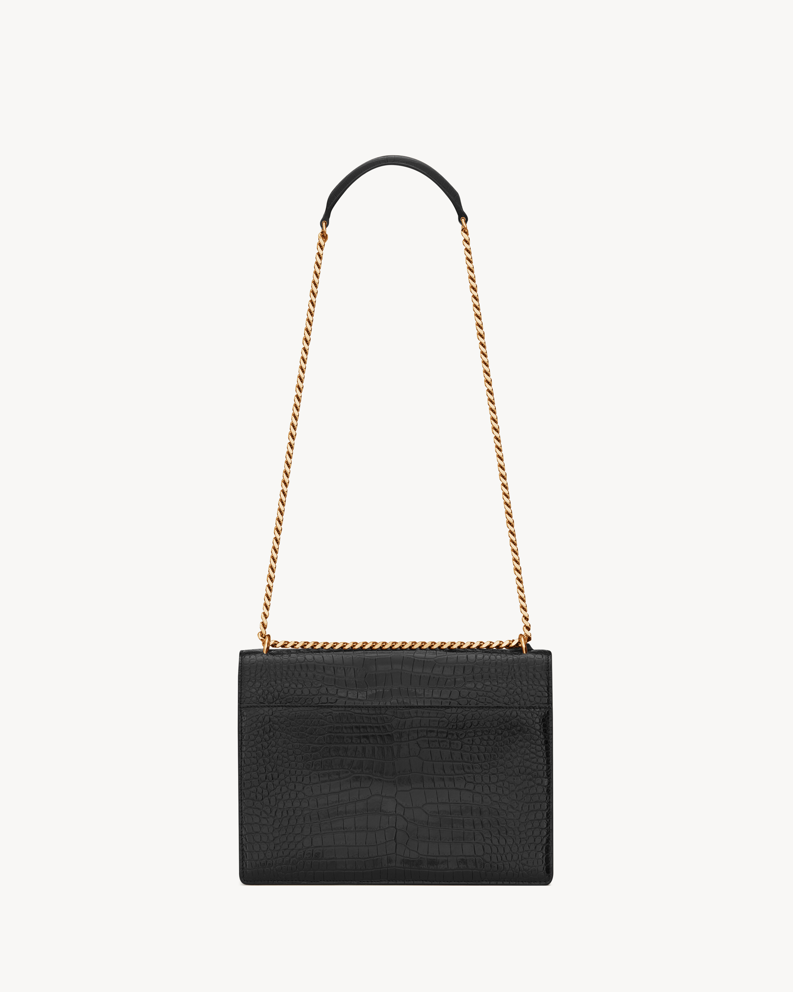 SUNSET LARGE IN CROCODILE-EMBOSSED LEATHER