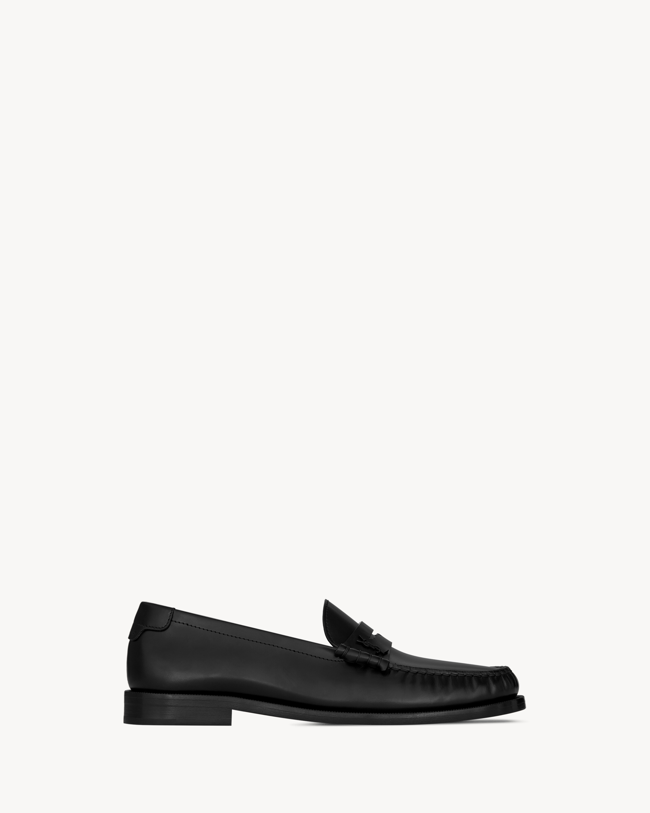 LE LOAFER penny slippers in glazed leather