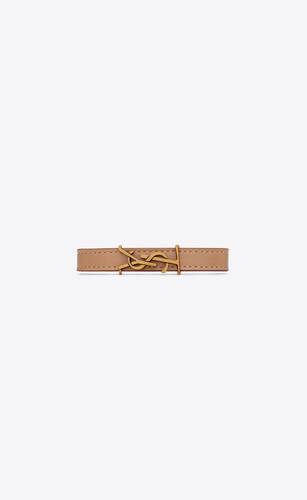 opyum bracelet in vegetable-tanned leather and metal