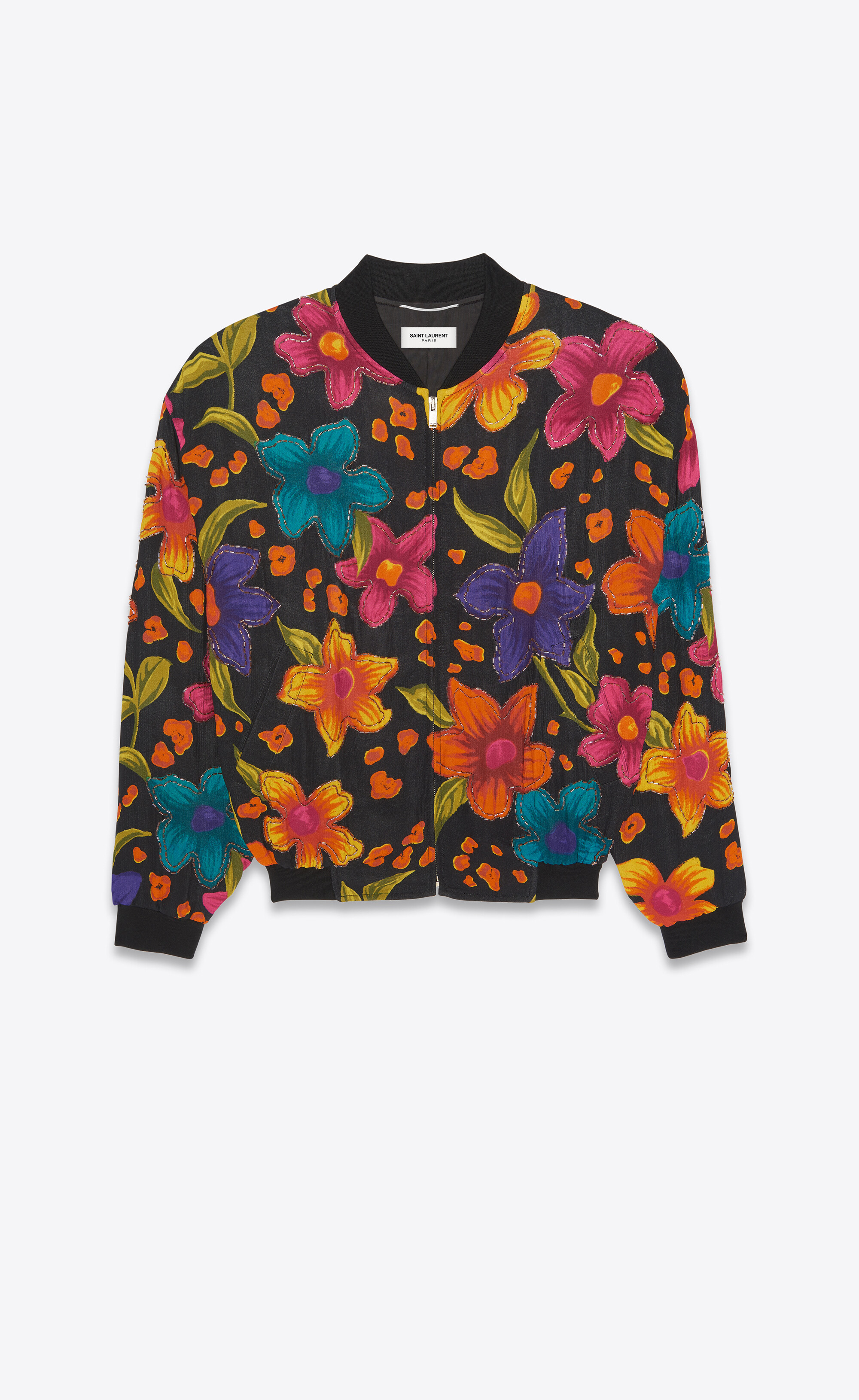 saint laurent floral jacket