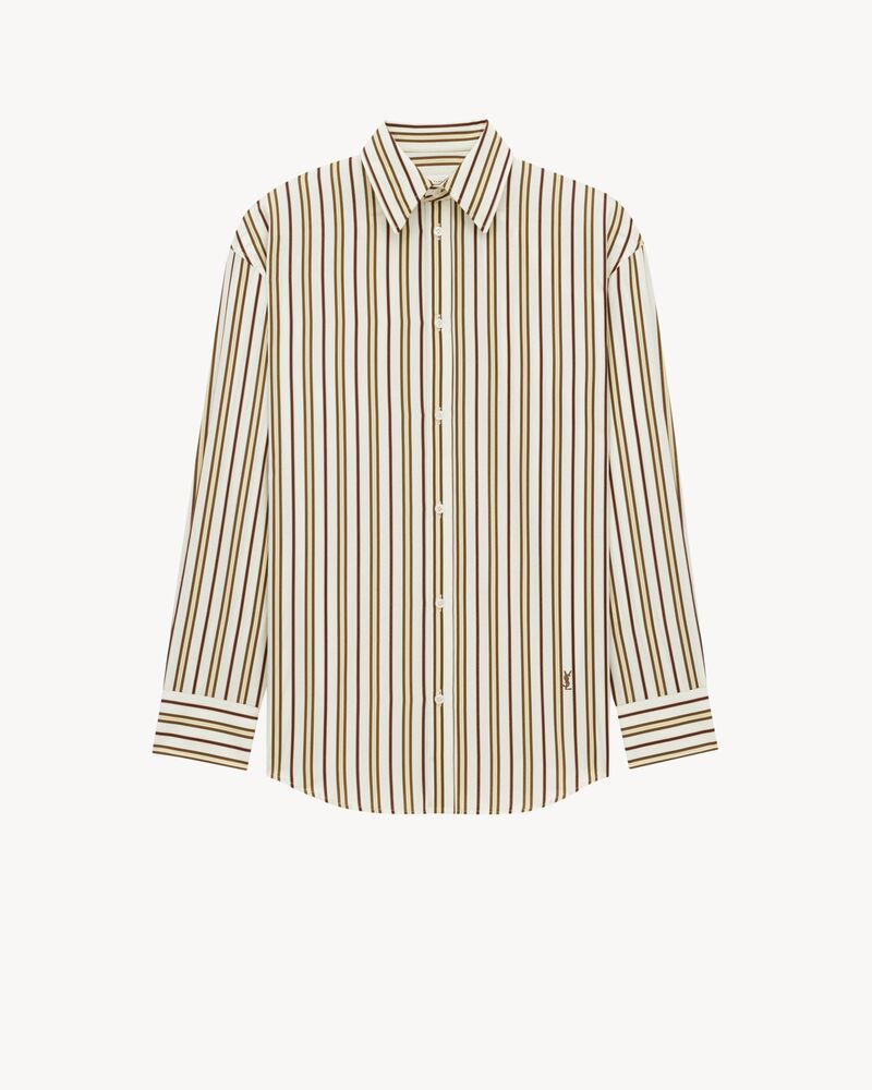 CASSANDRE shirt in striped cotton poplin