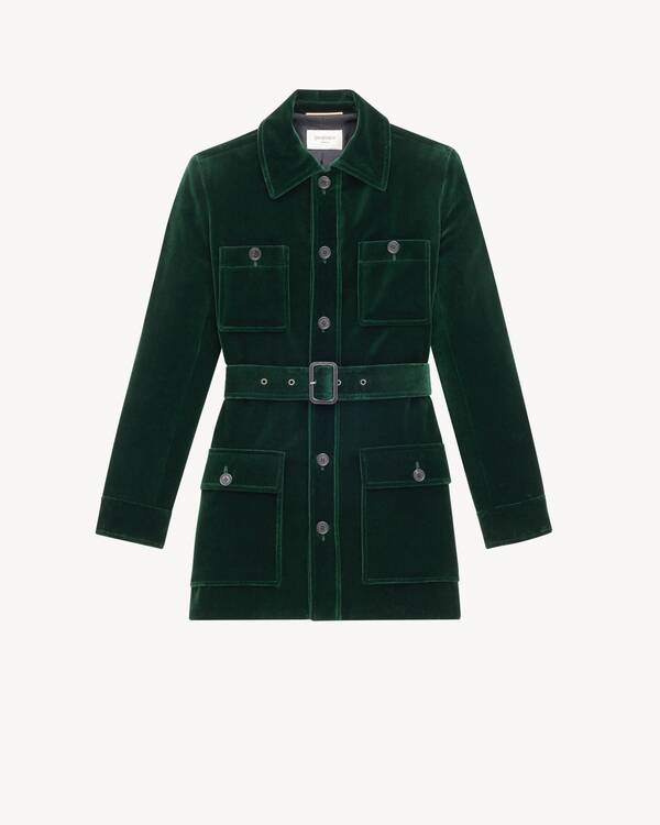 SAHARIENNE jacket in velvet | Saint Laurent | YSL US