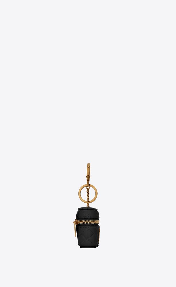 Saint Laurent Gaby Quilted AirPods Case - Neutrals