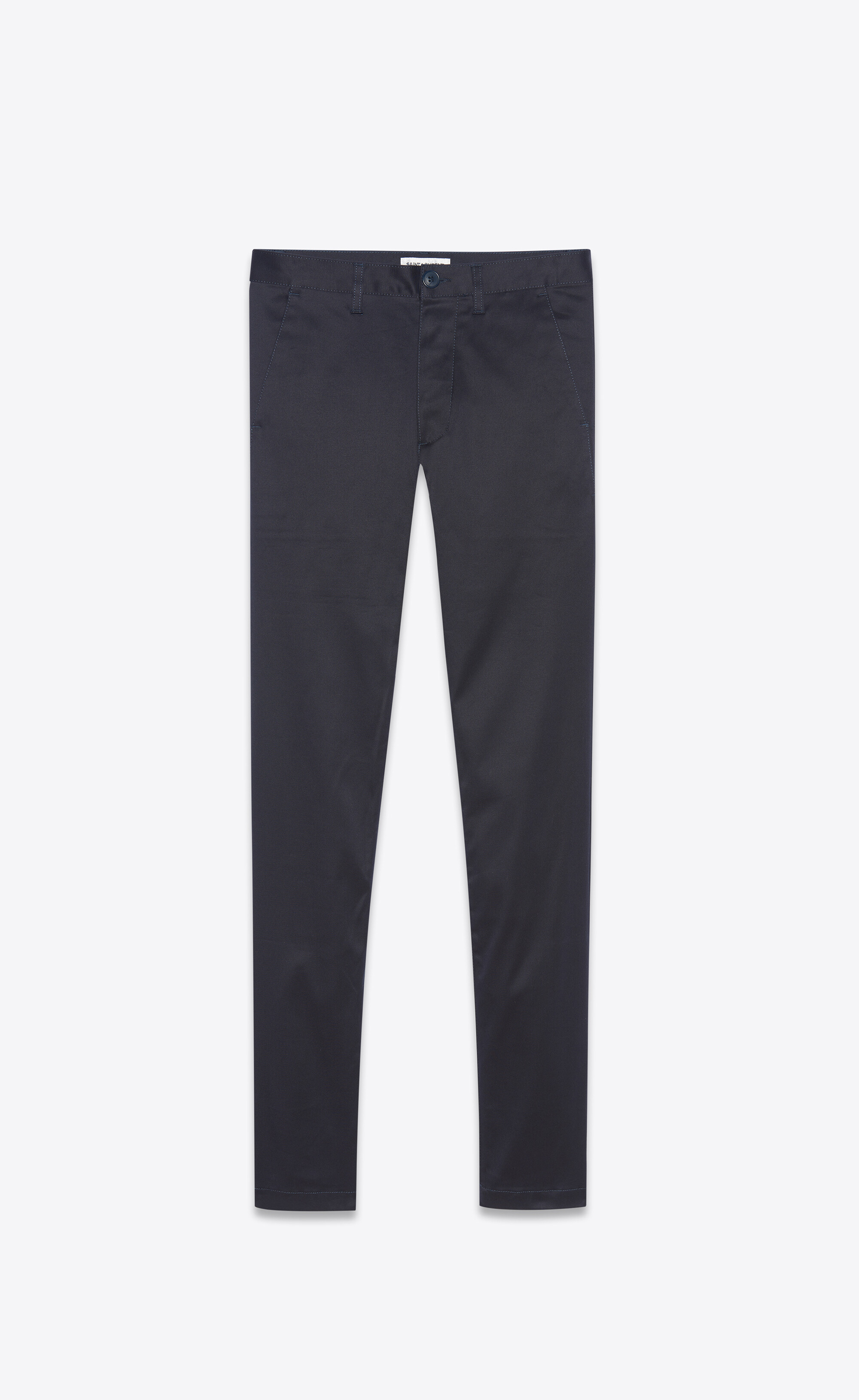 Chino pants in raw stretch gabardine 