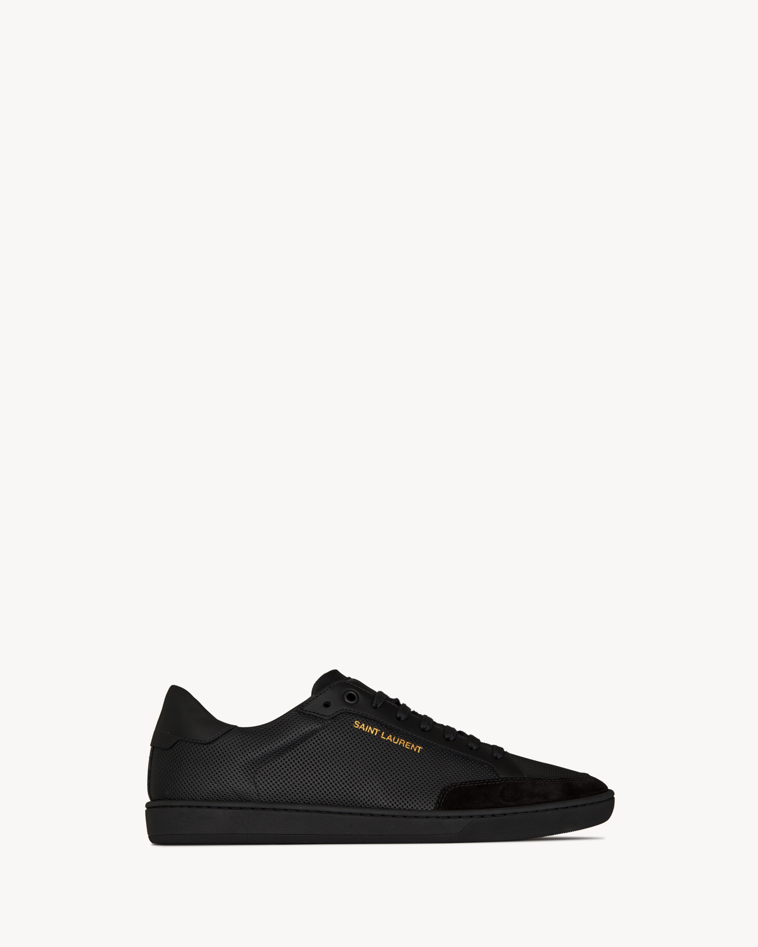 Saint laurent black leather sneakers Clearance