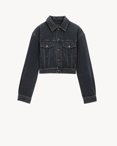 【Saint Laurent】80's デニムジャケット JapanVintage 直営店 Saint Laurent デニムジャケット - Japan Vintage Blue | FWRD