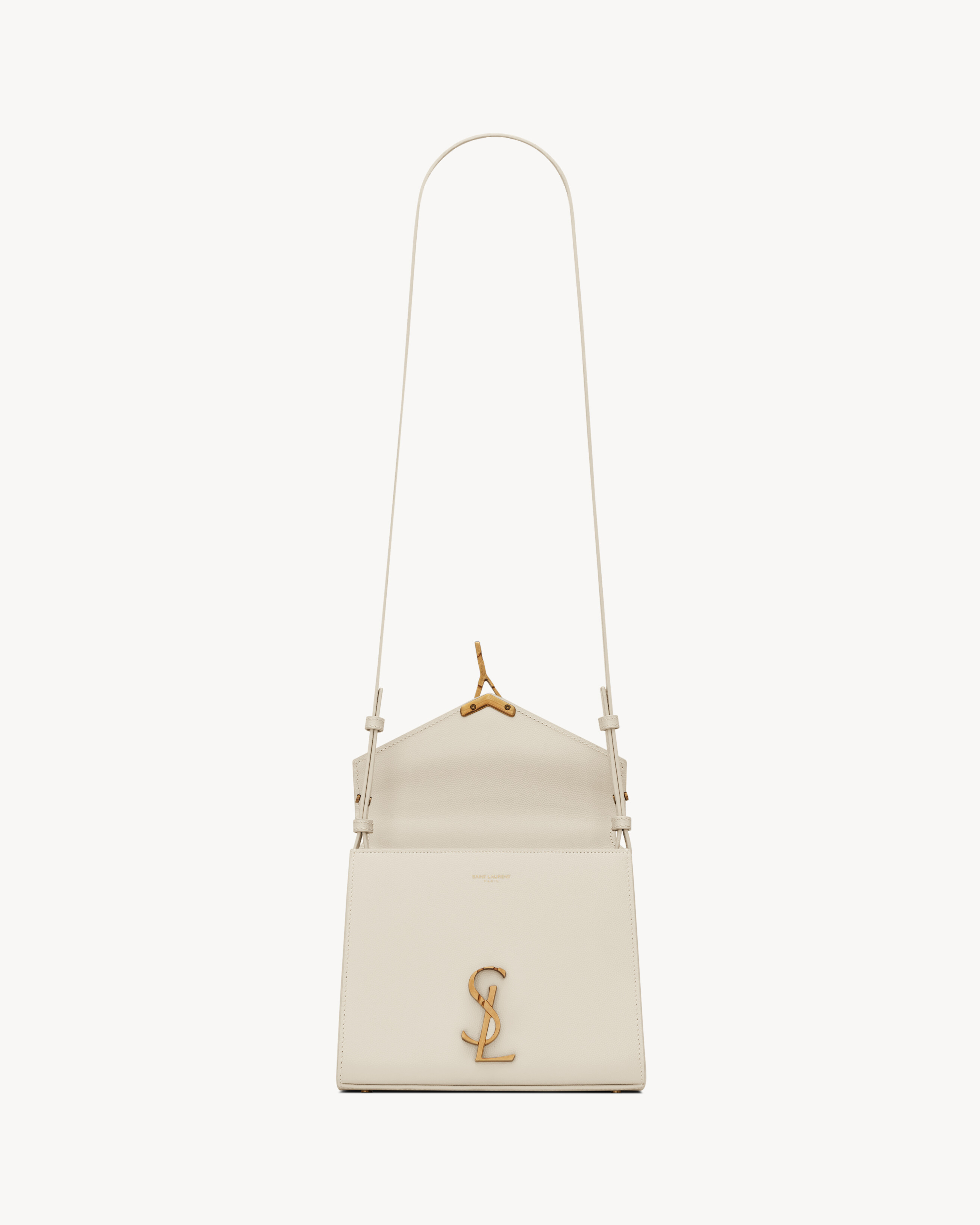 CASSANDRA Mini top handle bag in grain de poudre embossed leather