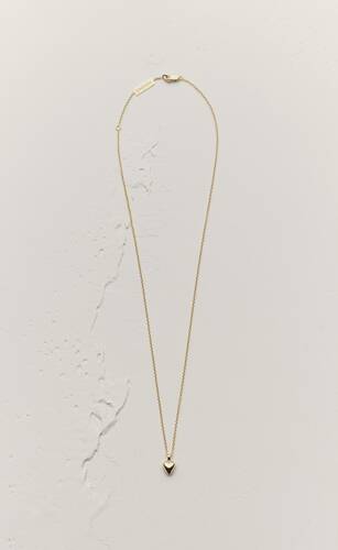 heart pendant necklace in 18k yellow gold
