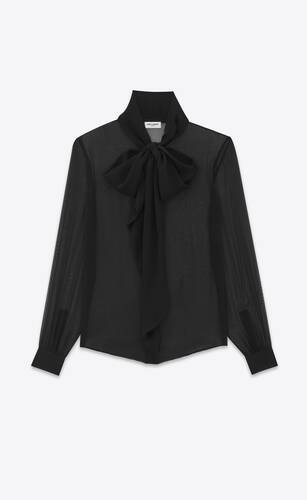 blouse in silk muslin crepe 