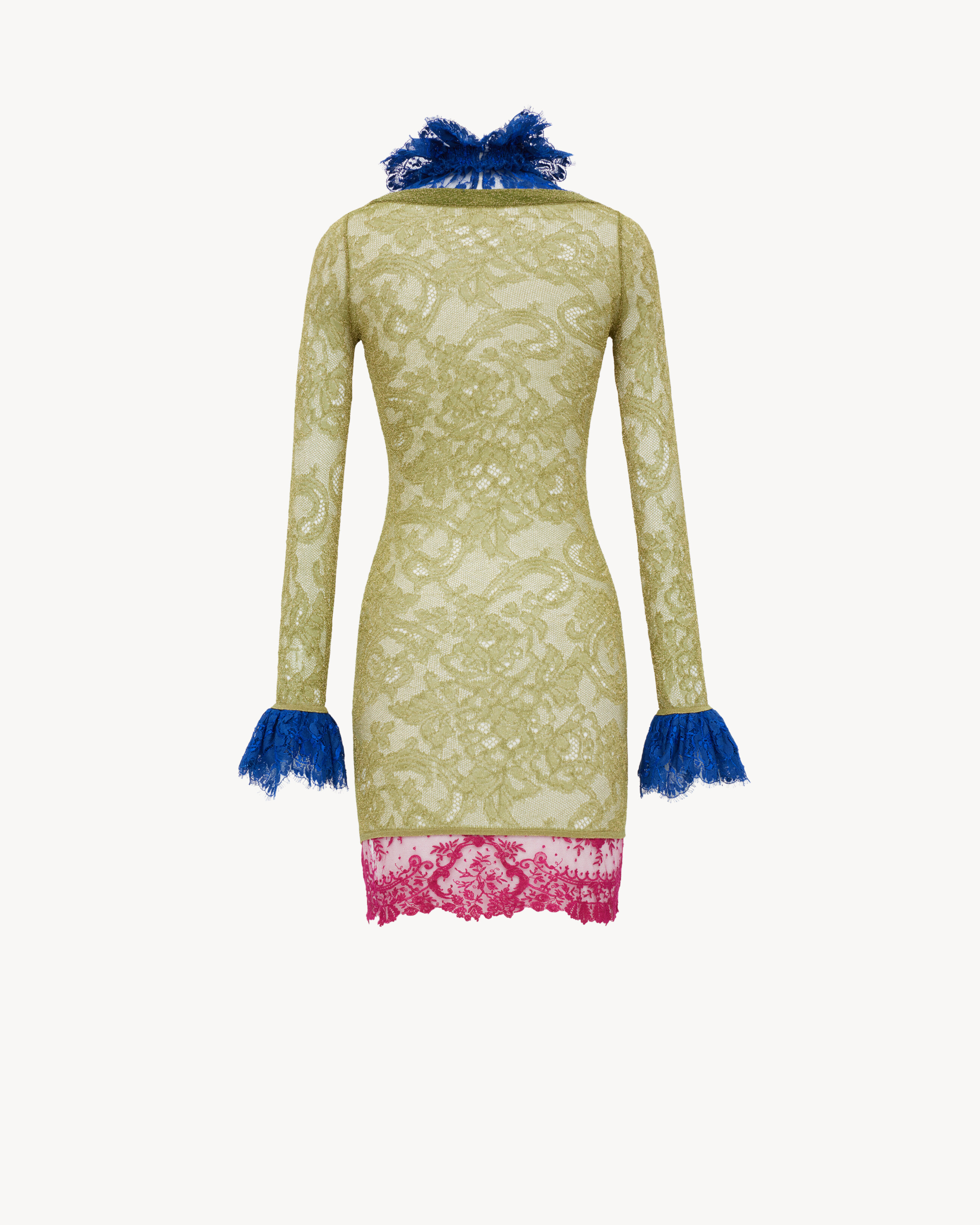 dress in lace knit