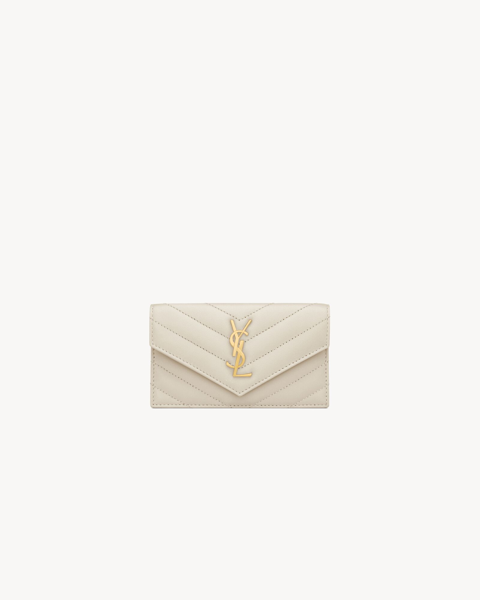 CASSANDRE MATELASSÉ FRAGMENTS FLAP CARD CASE IN LAMBSKIN — 612808AAA449207