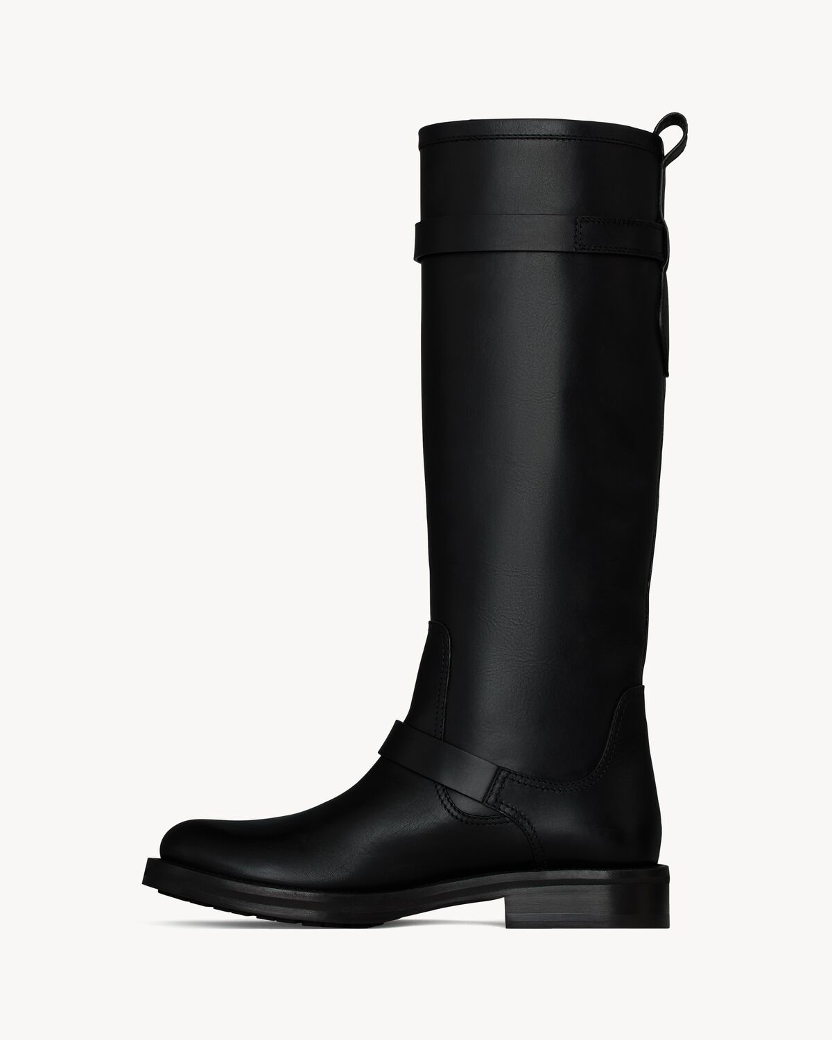 RIVER bottes en cuir lisse