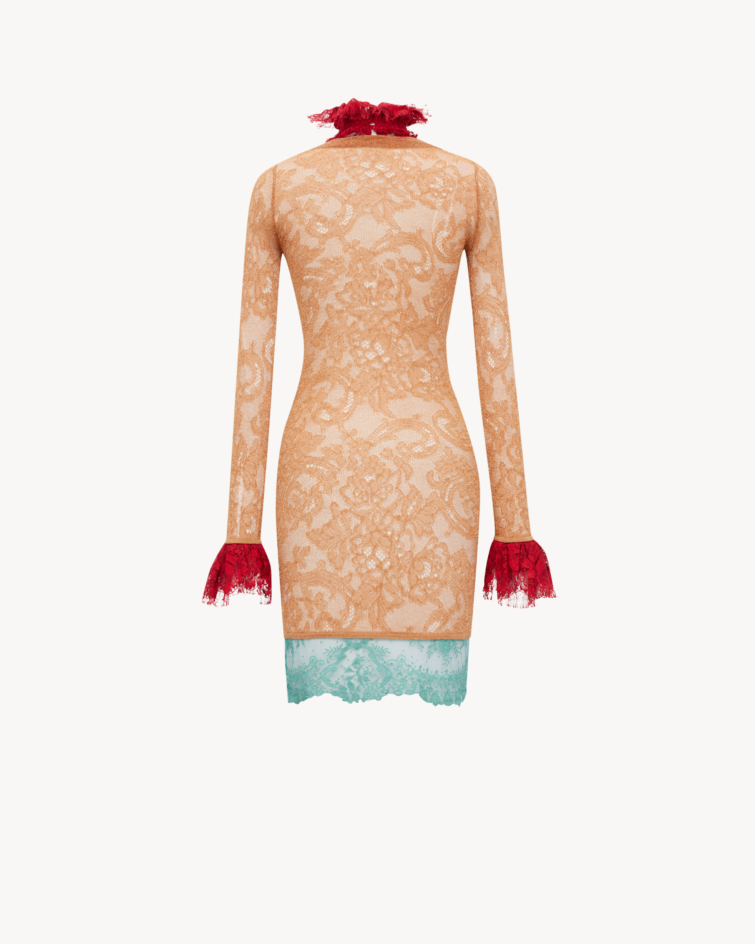 dress in lace knit