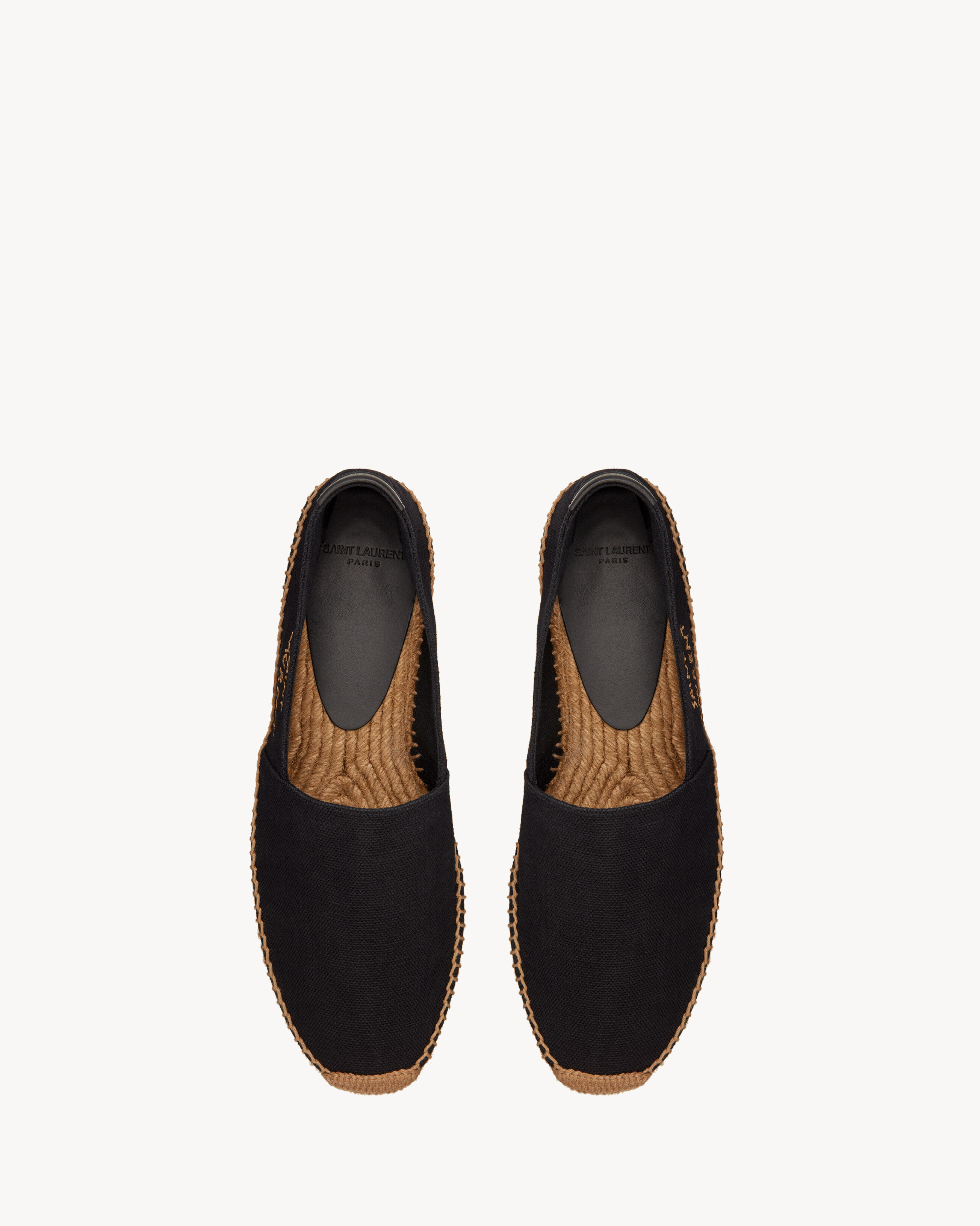 Espadrilles aus Canvas mit Saint Laurent Stickerei
