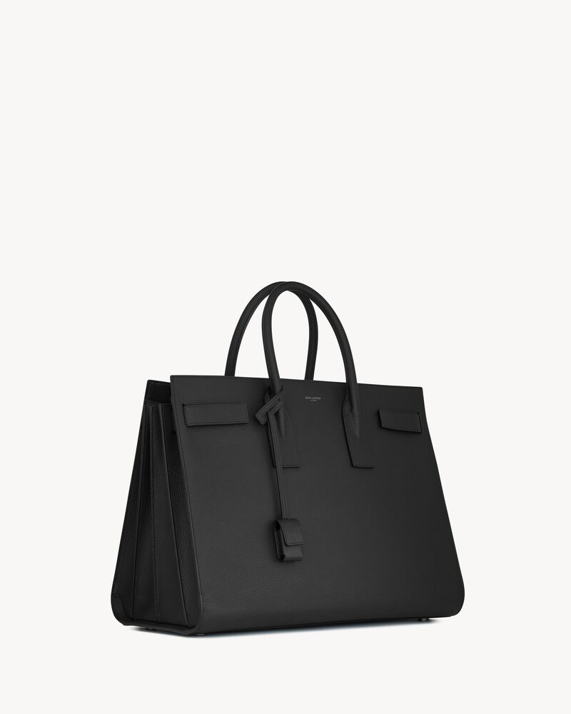 Sac De Jour Large Leather Tote Bag in Black - Saint Laurent