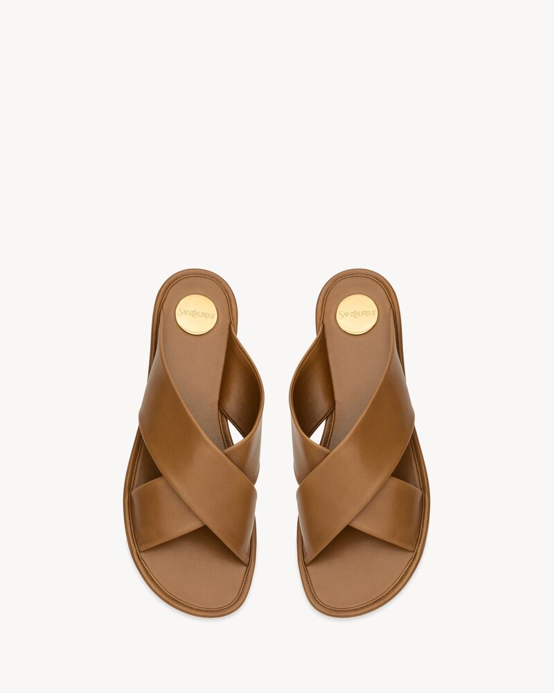 CARLYLE SLIDES in smooth leather