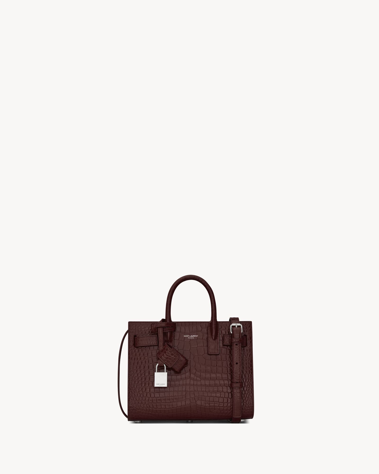 SAC DE JOUR IN CROCODILE-EMBOSSED LEATHER - NANO — 392035DND1N6475