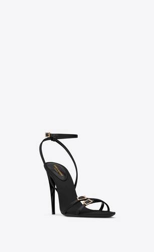 Cassie sandals in crepe satin | Saint Laurent | YSL.com