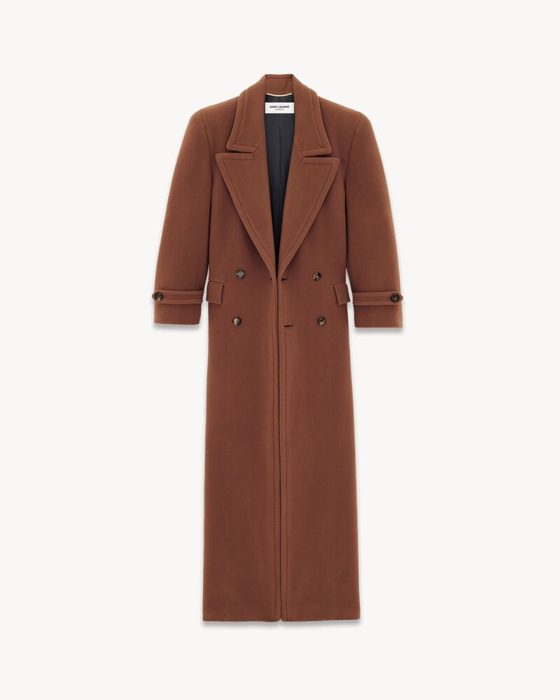 Oversized coat in wool felt | Saint Laurent | YSL.com