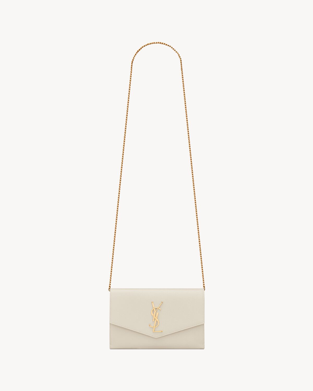 생로랑 그랭 드 푸드르 엠보싱 가죽 업타운 체인 지갑 6077881GF0J9207