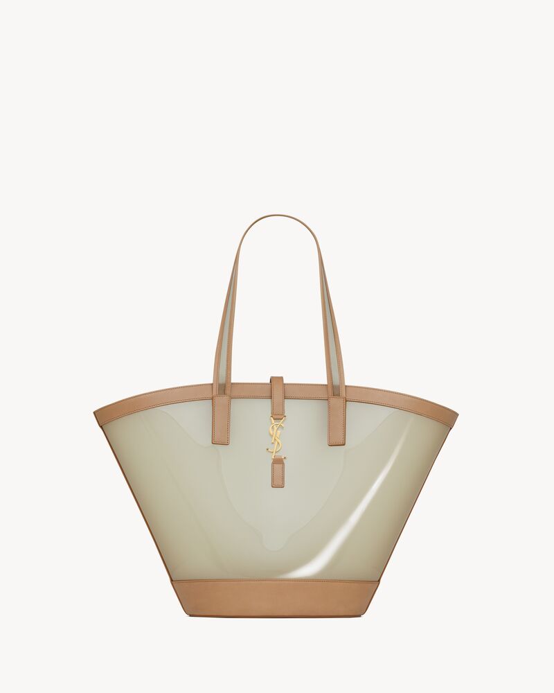PANIER medium in vinyl and vegetable-tanned leather