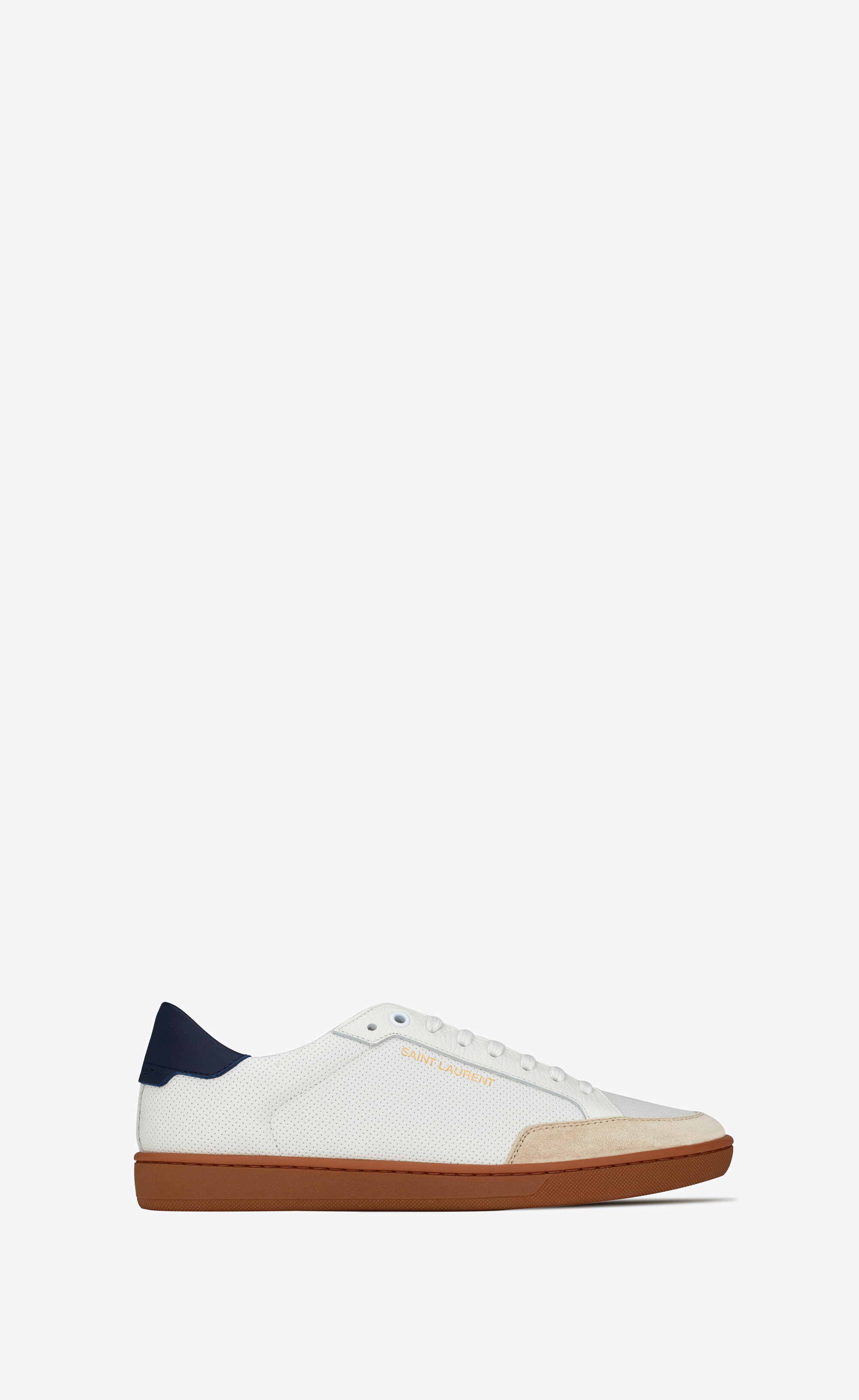 Court Classic Sl 10 Sneakers In Perforated And Smooth Leather Saint Laurent Ysl Com Court Classic Sl 10 Sneakers In Perforated And Smooth Leather Saint Laurent Ysl Com