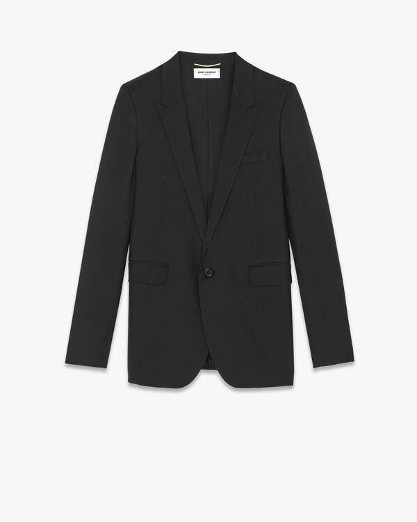 シングルブレステッド チューブジャケット（ブラック