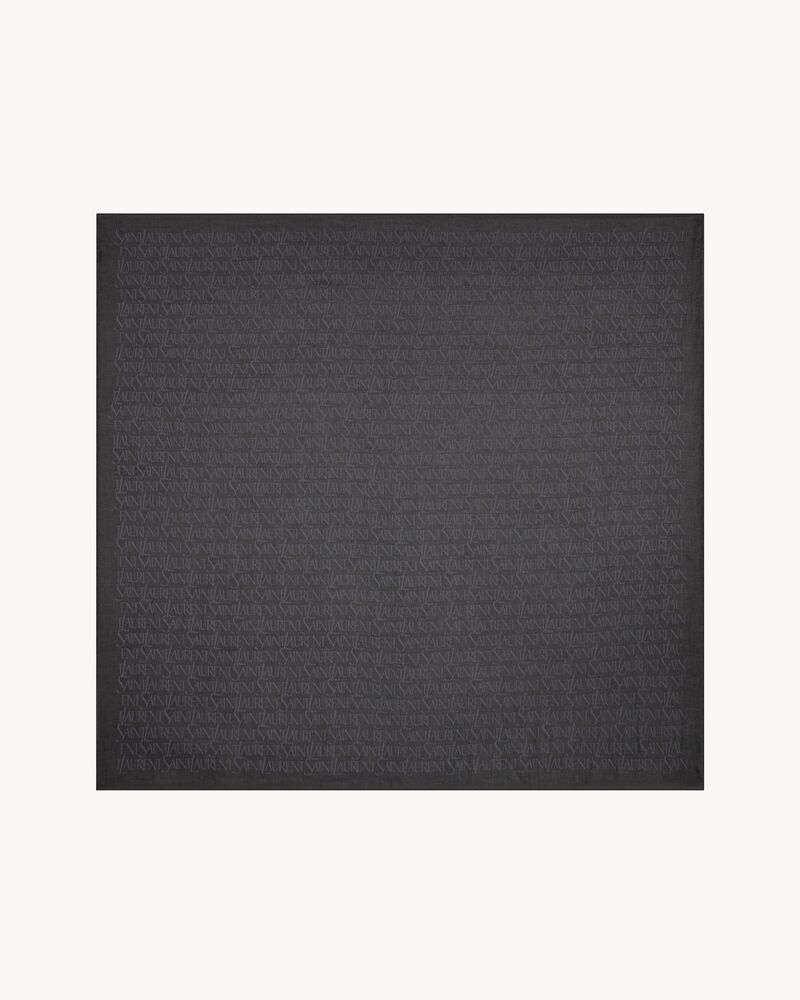 SAINT LAURENT large square scarf in casein fiber and modal