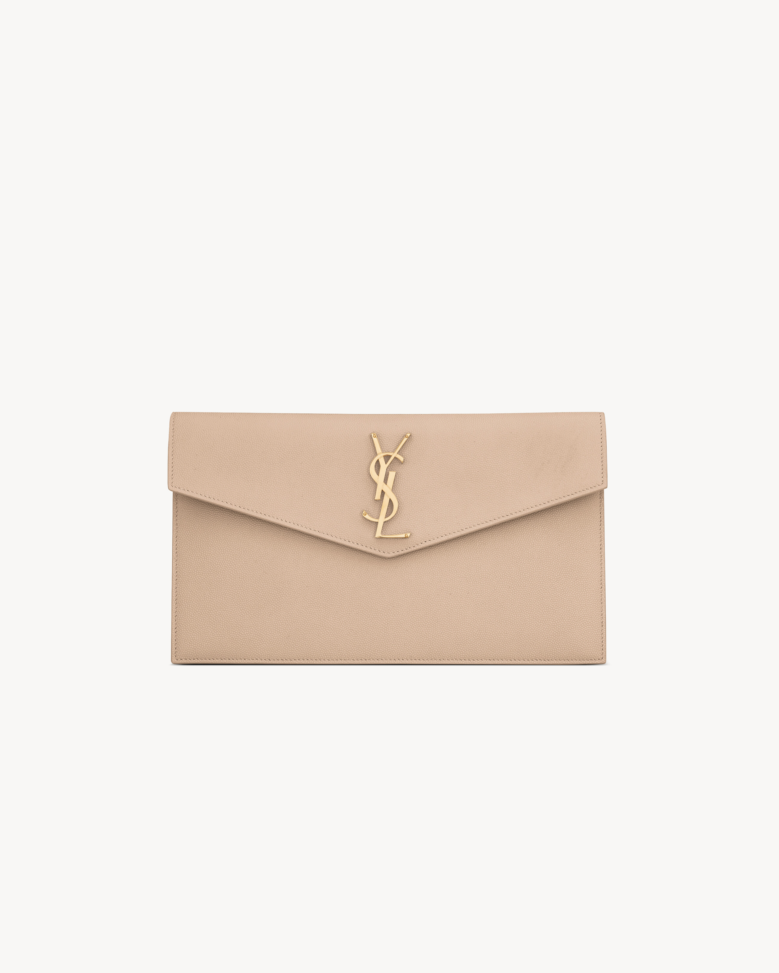 Ysl uptown pouch in canvas and smooth leather Outlet
